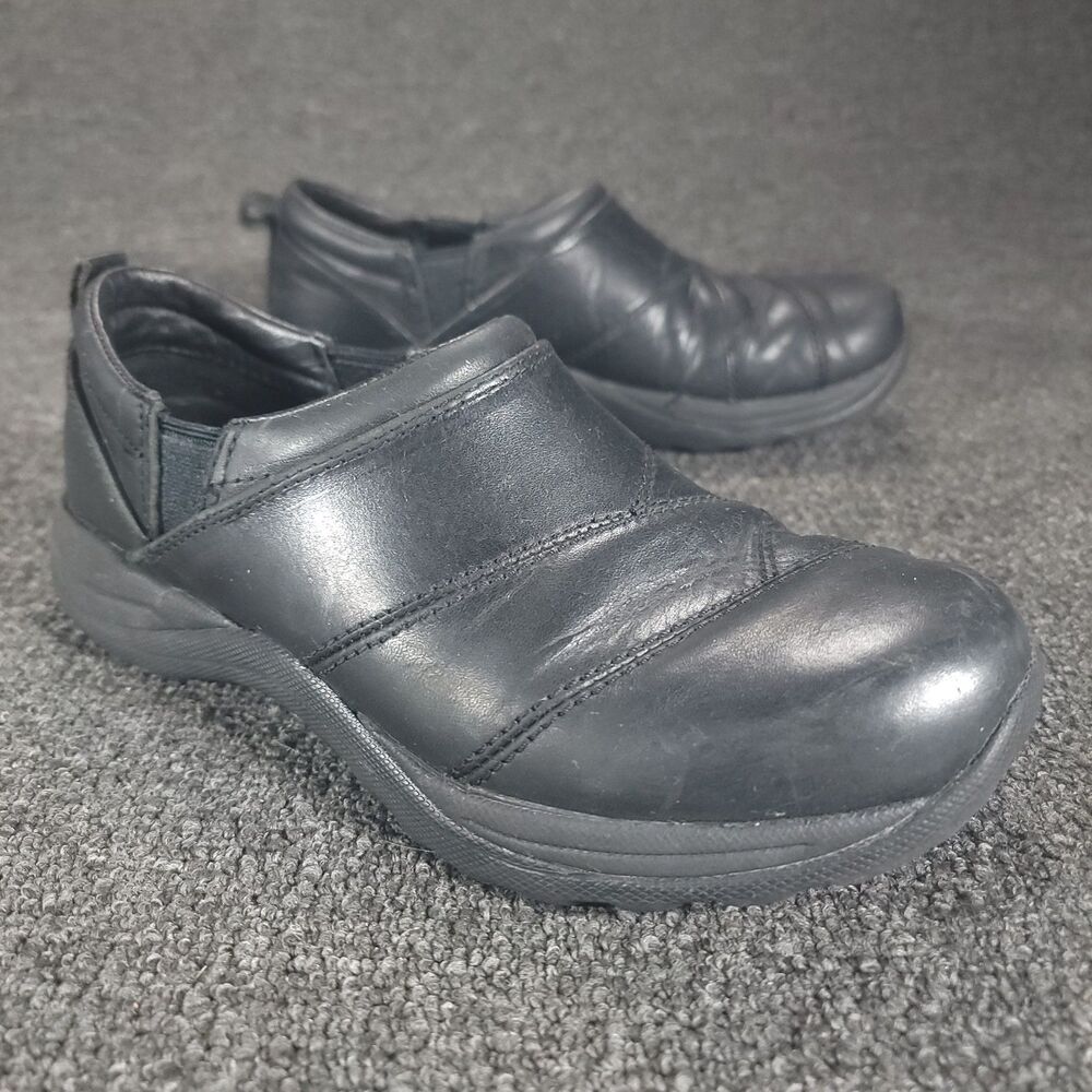 LL Bean Women Size 8 Shoes Slip On Mocs 268707 Black Leather Casual